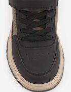 apawwa Pantofi sport din denim cu detaliu embosat decorativ pe laterală Bamatali Negri
