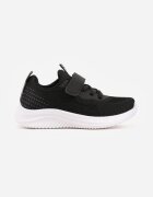 apawwa Pantofi Sport Negru-Alb Sneakers cu Perforații și Talpă în Relief Uriltora