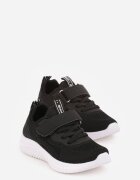 apawwa Pantofi Sport Negru-Alb Sneakers cu Perforații și Talpă în Relief Uriltora