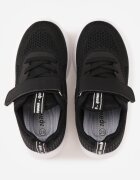 apawwa Pantofi Sport Negru-Alb Sneakers cu Perforații și Talpă în Relief Uriltora