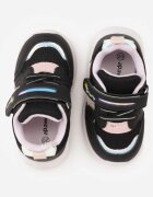 apawwa Pantofi Sport Negru-Violet Sneakers cu Talpă Groasă cu Ornamente Metalice Salanore