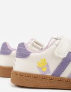apawwa Pantofi Sport Sneakers Bej cu Branț din Piele și Curele și Cartofi Prăjiți Petheleia