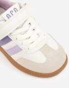 apawwa Pantofi Sport Sneakers Bej cu Branț din Piele și Curele și Cartofi Prăjiți Petheleia