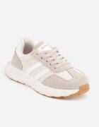 apawwa Pantofi sport sneakers cu scai și branț din piele Ladru Bej