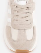 apawwa Pantofi sport sneakers cu scai și branț din piele Ladru Bej