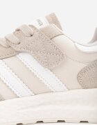 apawwa Pantofi sport sneakers cu scai și branț din piele Ladru Bej