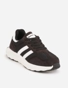 apawwa Pantofi sport sneakers cu scai și branț din piele Ladru Negri