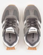 apawwa Pantofi sport sneakers cu scai și branț din piele Myrietara Gri