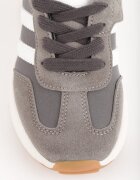 apawwa Pantofi sport sneakers cu scai și branț din piele Myrietara Gri