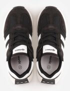 apawwa Pantofi sport sneakers cu scai și branț din piele Myrietara Negri
