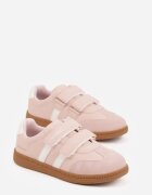 apawwa Pantofi sport Sneakers Roz cu branț din piele și benzi decorative Menilane