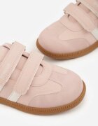 apawwa Pantofi sport Sneakers Roz cu branț din piele și benzi decorative Menilane