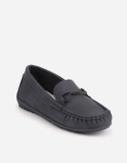 apawwa Pantofi tip mocasin cu branț din piele și șnur decorativ Osoen Bleumarin