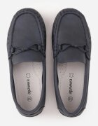 apawwa Pantofi tip mocasin cu branț din piele și șnur decorativ Osoen Bleumarin