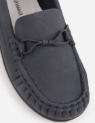 apawwa Pantofi tip mocasin cu branț din piele și șnur decorativ Osoen Bleumarin