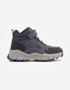 apawwa Sneakers din denim cu scai cu talpă groasă și profilată Highian Bleumarin