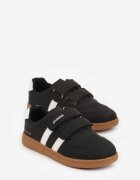 apawwa Sneakers Negri cu branț din piele și curele decorative Menilane