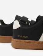 apawwa Sneakers Negri cu branț din piele și curele decorative Menilane