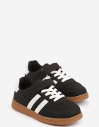 apawwa Sneakers Negri cu Branț din Piele și Curele Fyrora