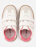 apawwa Sneakers Sport Portocalii cu Branț din Piele cu Inscripții și Benzi Nemoreli