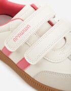apawwa Sneakers Sport Portocalii cu Branț din Piele cu Inscripții și Benzi Nemoreli