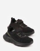 apawwa Sneakerși Negri cu talpă groasă cu relief Hyrene