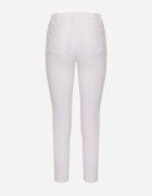 b.s.jeans Blugi strâmți din bumbac albi cu talie înaltă și găuri la genunchi Novanera