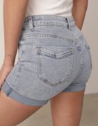 b.s.jeans Pantaloni scurți Albastri din denim Clasici cu Bumbac și cu Talie Înaltă Nelindra