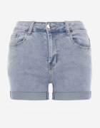 b.s.jeans Pantaloni scurți Albastri din denim Clasici cu Bumbac și cu Talie Înaltă Nelindra