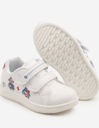 bacio&bacio kids Adidași sport Alb-Roșu cu închidere cu scai și motiv desen animat Divosta