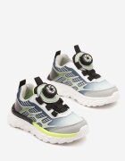 bacio&bacio kids Pantofi Sport Adidași Gri Decorați cu Model Geometric Ulandiela