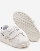 bacio&bacio kids Pantofi Sport Alb-Albaștri cu Scai și cu Motiv Desenat Divosta