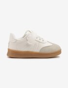 bacio&bacio kids Pantofi Sport Alb-Bej Sneakerși în Stil Tenis cu Dungi Lavlevi