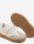 bacio&bacio kids Pantofi Sport Alb-Bej Sneakerși în Stil Tenis cu Dungi Lavlevi