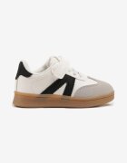 bacio&bacio kids Pantofi Sport Alb-Negru în stil teniși cu Benzi Lavlevi