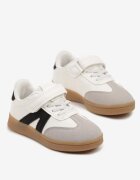 bacio&bacio kids Pantofi Sport Alb-Negru în stil teniși cu Benzi Lavlevi