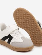 bacio&bacio kids Pantofi Sport Alb-Negru în stil teniși cu Benzi Lavlevi