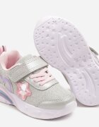 bacio&bacio kids Pantofi Sport Argintii Sneakers cu inimă LED-uri și stele Ulamaris