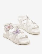 bacio&bacio kids Sandale Albe cu Fluturi 3D și Zirconii Clelianne