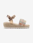 bacio&bacio kids Sandale Aurii-Bej pe Pană cu Împletitură Zioressa
