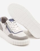 badoxx Adidași Alb-Gri Din Piele cu Fermoar Decorativ Tillirella