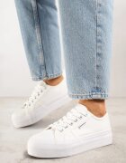badoxx Adidași Albi Clasici pe Talpă Groasă Maireli
