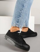 badoxx Adidași Negri Casual cu Carâmb Decorat cu Broderie Meppna