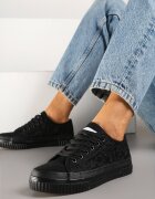 badoxx Adidași Negri Casual cu Carâmb Decorat cu Broderie Meppna