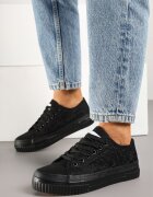 badoxx Adidași Negri Casual cu Carâmb Decorat cu Broderie Meppna