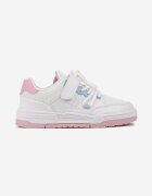 badoxx Pantofi Sport Alb-Roz Plati Sneakers cu Scai cu Model Geometric și Sireturi Terevan