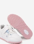 badoxx Pantofi Sport Alb-Roz Plati Sneakers cu Scai cu Model Geometric și Sireturi Terevan