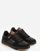 badoxx Pantofi sport negri Sneakers decorați cu embosare și inscripții Hermala