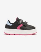 badoxx Pantofi sport Negru-Fuchsia cu închidere velcro și inserții decorative Meribelles