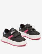 badoxx Pantofi sport Negru-Fuchsia cu închidere velcro și inserții decorative Meribelles